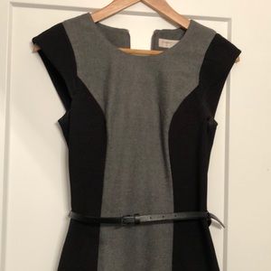 French Connection Black and grey Midi dress